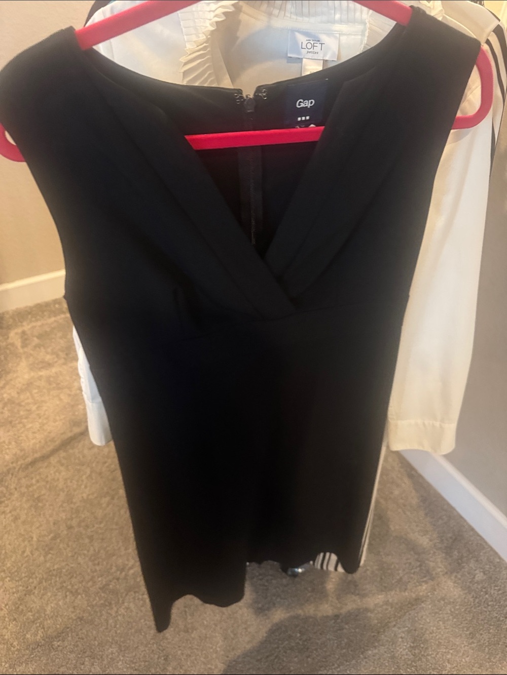 GAP Black V-Neck Sheath Dress